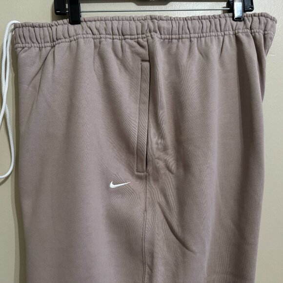 Nike NikeLab Solo Swoosh Heavyweight Fleece Jogger Pants Malt Mens XL CW5460-245 - Picture 8 of 16